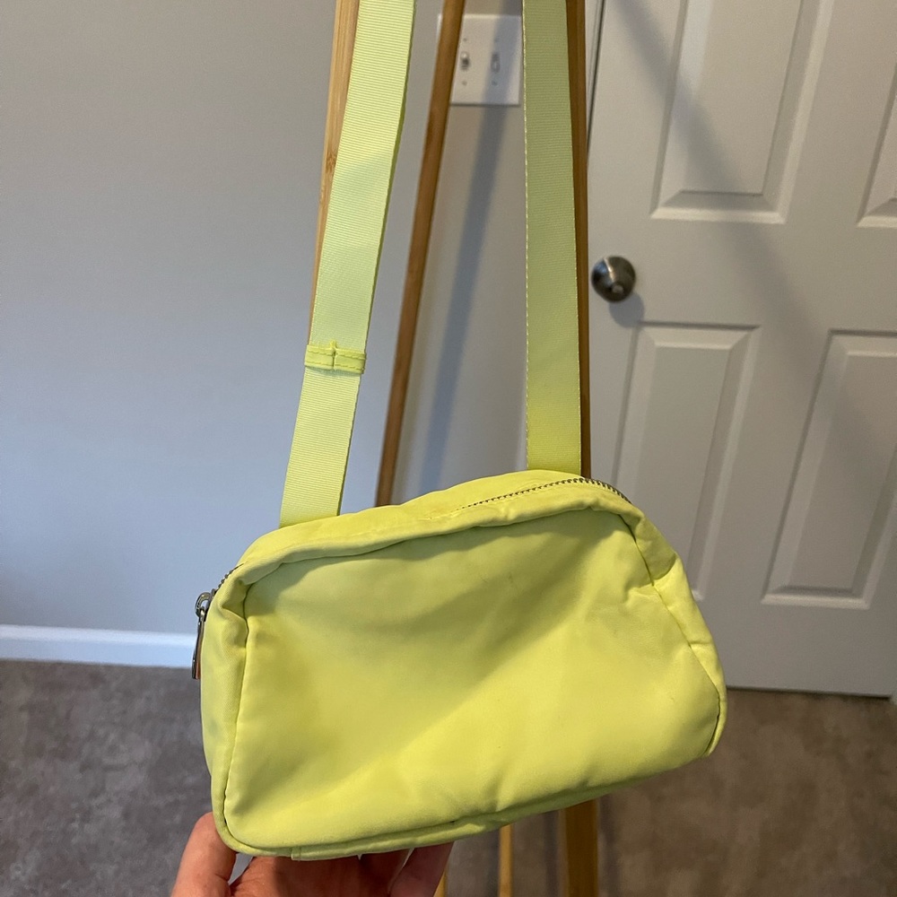 Bright yellow belt bag